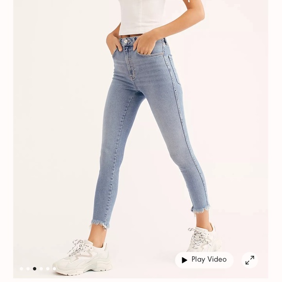 Free People Raw High Rise Jegging Sierra Wash Sz 31